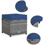 Costway 7-delige eethoek voor de patio van rotan, modulaire bank, fauteuil en voetenbank - Bekijk de details