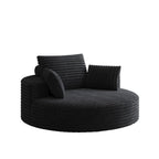 Corduroy Chenille Foam Single Swivel Chair