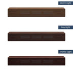 Minimalist TV Stand with DrawersSolid Wood Media Console with Cabinets, Flip-down Door, Walnut Veneer, Fully-Assembled