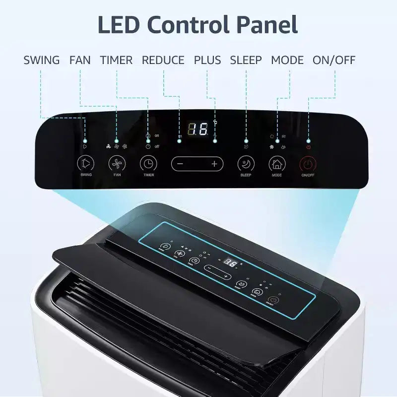 Condizionatore portatile da 12.000 BTU per 550 piedi quadrati, unità 3-in-1 con modalità raffreddamento/deumidificazione/ventilazione