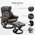 HOMCOM Massage Recliner Chair with Ottoman Footrest