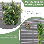 MAYEERTY plantenbak met trellis, ijzergrijs, lamellen, klassieke stijl, 72x35x16 inch, set van 3