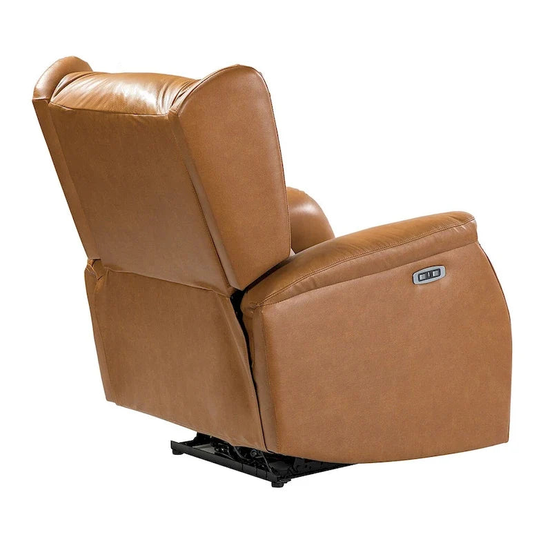 Eduardo elektrischer Relaxsessel aus echtem Leder mit USB-Anschluss, 2er-Set