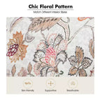 Araceli traditionele houten bloemenfauteuil met bekleding, hoge rugleuning en sierspijkerrand| ART OF LIVING DESIGNS