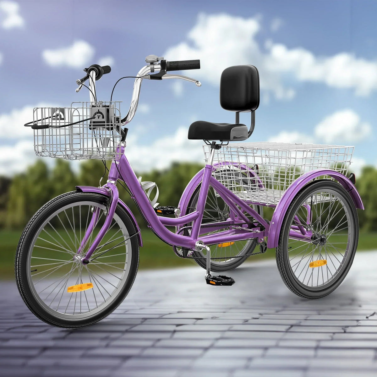 26-Zoll-Dreirad für Erwachsene, 3-Rad-Fahrrad mit 7 Gängen