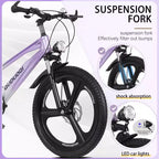 NAYSAYE mountainbike voor kinderen van 20 inch met 7 versnellingen en frame van magnesiumlegering, voor jongens en meisjes van 8-12 jaar, 57.09*21.65*29.92
