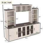 Moderne tv-kast voor een 55-inch tv met oplaadstation, mediaconsole met grote opbergkasten, entertainmentcentrum voor de woonkamer-Panipeachy