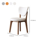 Modern Faux Leather Wingback Armless Dining Chair