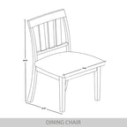 CraftPorch klassisches 7-teiliges Esszimmer-Set aus Holz