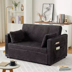 55 converteerbare loveseat-slaapbank met uitschuifbare voetensteun en verstelbare rugleuning, ruimtebesparende bank voor kleine appartementen