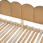 Letto Montessori a piattaforma in legno massello a forma di casetta, con tetto ad arco e letto estraibile, per bambine e bambini