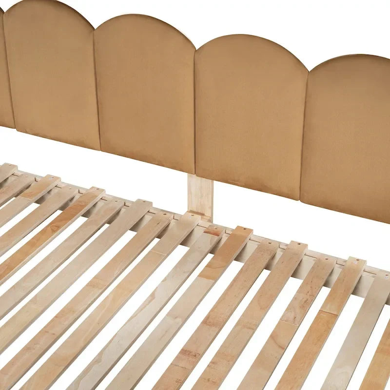 Letto Montessori a piattaforma in legno massello a forma di casetta, con tetto ad arco e letto estraibile, per bambine e bambini