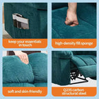 Ručni naslonjač, ergonomski naslonjač od prozračne tkanine s bočnim džepovima, jednokrevetna sofa, prikladna za dnevni boravak ili spavaću sobu