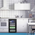 Getränkekühlschrank – Mini-Kühlschrank für 120 Dosen mit Glastür
