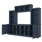 Moderne tv-kast voor een 55-inch tv met oplaadstation, mediaconsole met grote opbergkasten, entertainmentcentrum voor de woonkamer-Panipeachy