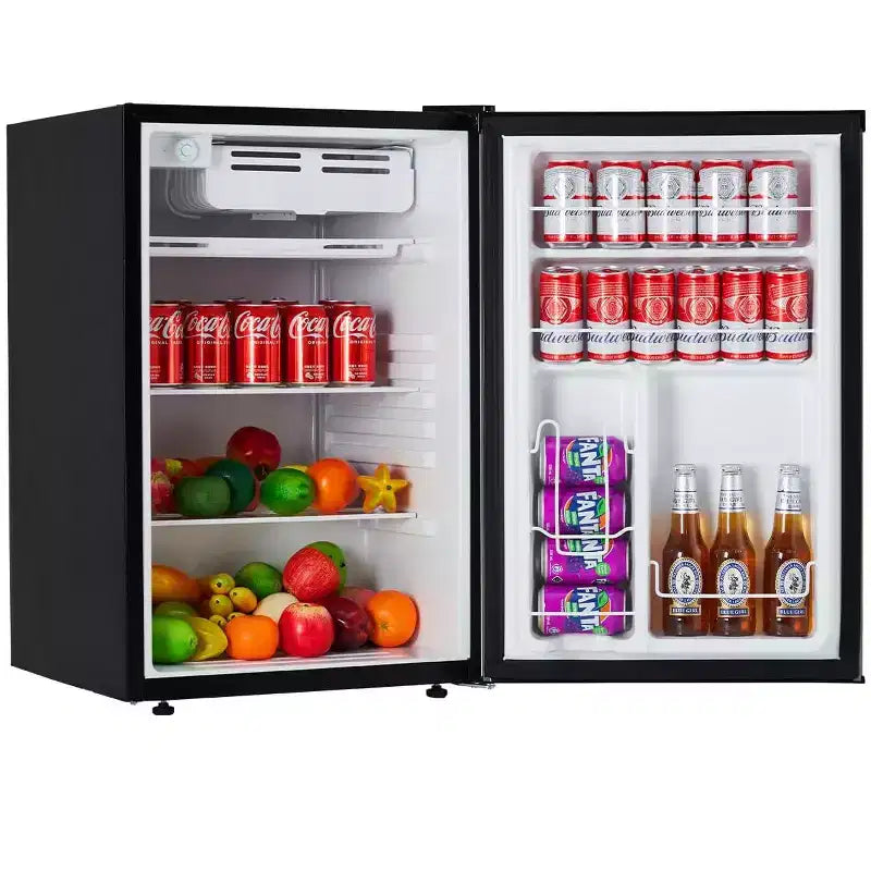 Mini-koelkast van 4,5 cu ft met vriesvak, compacte koelkast met omkeerbare deur, verstelbare thermostaat, energiezuinig, kleine koelkast