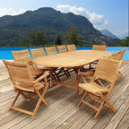 Amazonia Teak Sessa ausziehbares 13-teiliges Terrassen-Ess-Set – 13-teilig