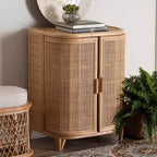 bali & pari Yanka natuurlijke rotan opbergkast, naturel: handgemaakt, 2 planken, bohemian design