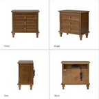 Comodino Giorgio con 3 cassetti e prese integrate, set da 2|HULALA HOME