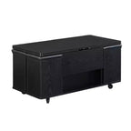 Multifunktionaler moderner Couchtisch mit Liftplatte, verborgenem Stauraum, 4 Hockern und Rollen – perfekt für moderne Wohnbereiche