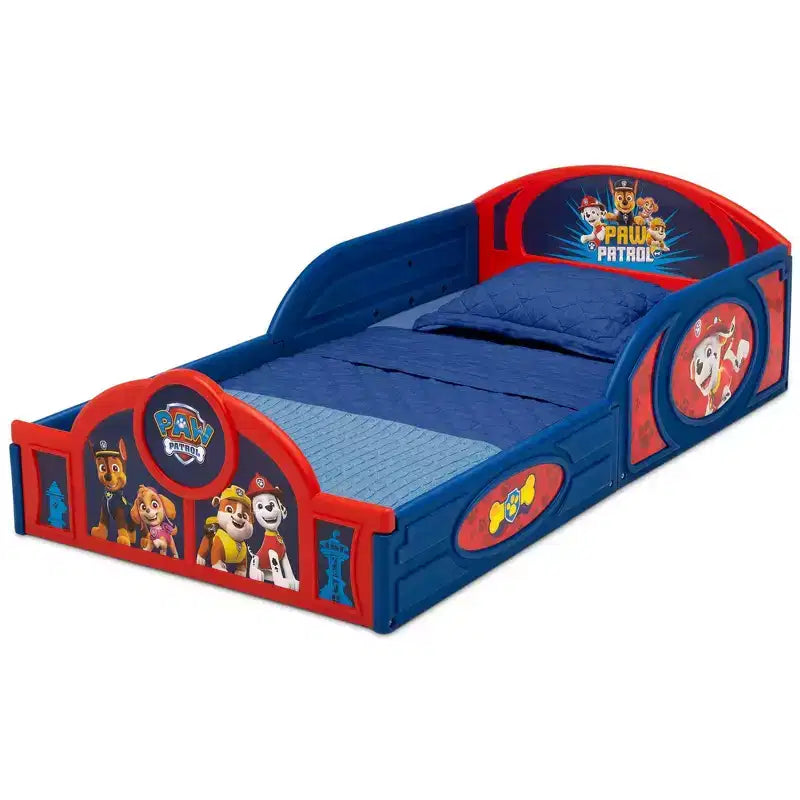 Пластмасово детско легло Delta Children Sleep and Play с прикрепени предпазни прегради - PAW Patrol