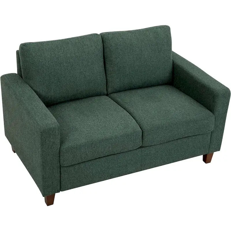 Divanetto moderno di metà secolo Miles, divano a 2 posti con cuscini dello schienale reversibili, grande