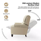 Set van 2 moderne Elisabete-fauteuils met hoge rugleuning van echt leer en vintage spijkerkopafwerking voor woonkamer en slaapkamer| ART OF LIVING DESIGNS