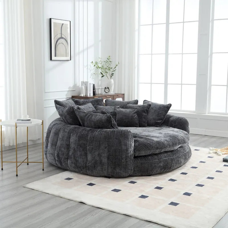 Comodo divano letto matrimoniale a panetto, divano letto oversize con braccioli