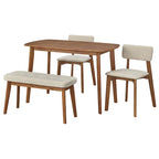 4-teiliges Nettie-Esszimmer-Set aus Massivholz von Simple Living