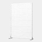 MAYEERTY 72x47 inch wit privacy-scherm voor buiten, 6-delige set met natuurlijk inklapbaar kamerscherm voor achtertuin en tuin