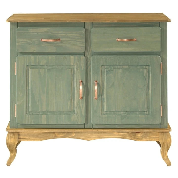 Groene houten buffetkast