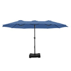 MAISON ARTS dubbele parasol voor terras, 15 ft, extra groot, tweepersoons, inclusief voet