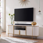 Mobile TV moderno di lusso, centro d'intrattenimento, con piano effetto marmo