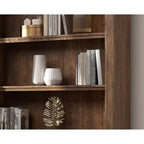 94 traditionele hoge houten boekenkast met opbergruimte, Stratton-collectie, bruin - Martin Furniture