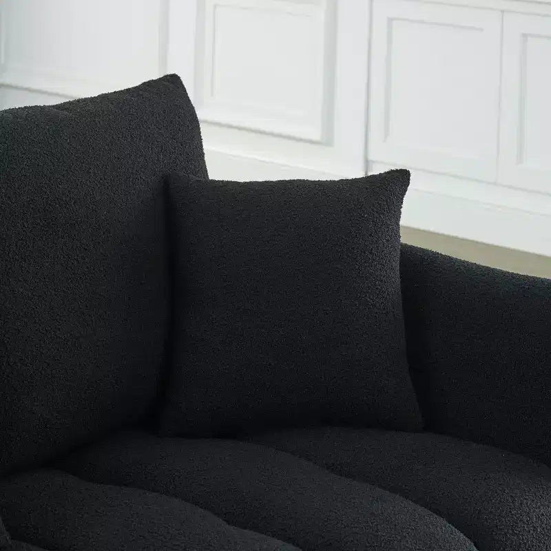 Sufan modern GDFStudio Alanna 79.5 miksi b’drapp Teddy għal 3 persuni b’imħaded