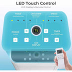 Tragbare Klimaanlage mit 8.000 BTU, 3-in-1-Gerät mit 4 Modi, Timer, LED-Display, Fernbedienung und Installationsset, für Schlafzimmer, Wohnzimmer oder Büro, Weiß.