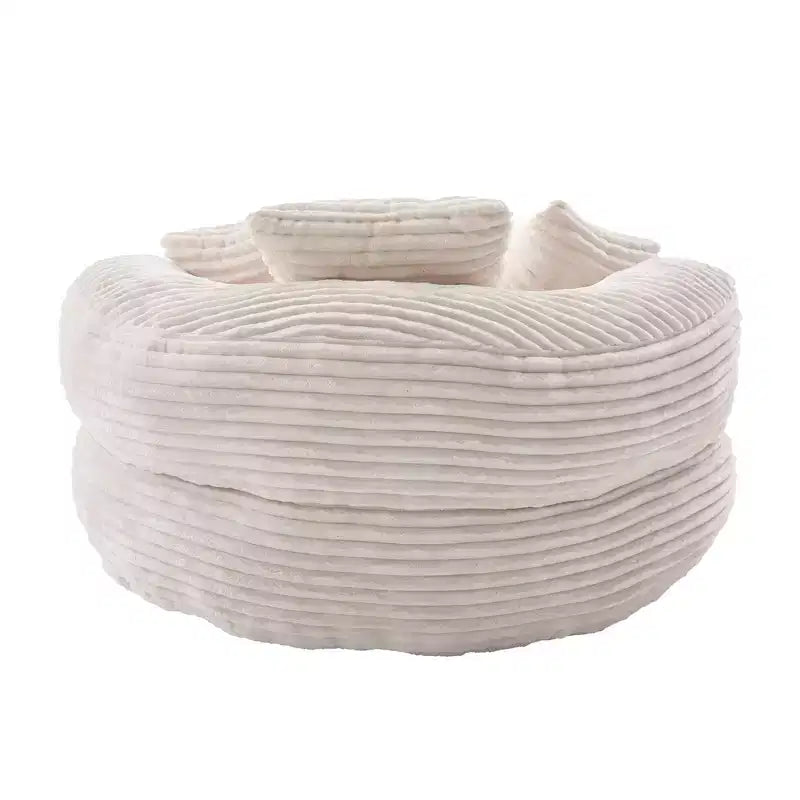 Sitzsack-Sofa für Erwachsene und Kinder, übergroßer Cord-Sitzsack mit 3 Kissen und Armlehne für Wohnzimmer oder Schlafzimmer