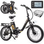 Costway opvouwbare elektrische mountainbike voor volwassenen met 20-inch dikke banden, 750 W borstelloze motor, 54 V 13 Ah, UL2849