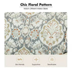 Araceli traditionele houten bloemenfauteuil met bekleding, hoge rugleuning en sierspijkerrand| ART OF LIVING DESIGNS