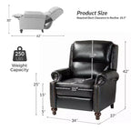 Set van 2 moderne Elisabete-fauteuils met hoge rugleuning van echt leer en vintage spijkerkopafwerking voor woonkamer en slaapkamer| ART OF LIVING DESIGNS