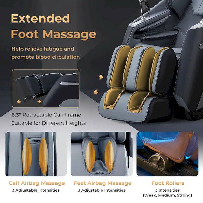 Costway Zero Gravity SL-Track-Ganzkörpermassagesessel mit Taillenmassage