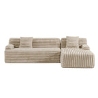Modularna kutna sofa Cloud, moderna tapecirana sofa s 2 ukrasna jastuka, slobodno kombinirajuća modularna sofa u obliku slova L