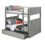 Camaflexi stapelbed in Full-over-Full-formaat met Twin-uitschuifbed - hoofdbord met panelen