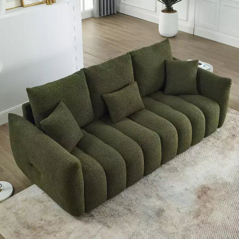 Sufan modern GDFStudio Alanna 79.5 miksi b’drapp Teddy għal 3 persuni b’imħaded