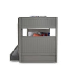 Camaflexi stapelbed in Full-over-Full-formaat met Twin-uitschuifbed - hoofdbord met panelen
