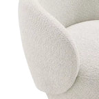 Spruce&Spring Upholstered Swivel Accent Barrel Chair with Wood Base