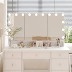 Luxuriöser LED-Schminktisch mit 9 Schubladen, eleganter Schminkplatz