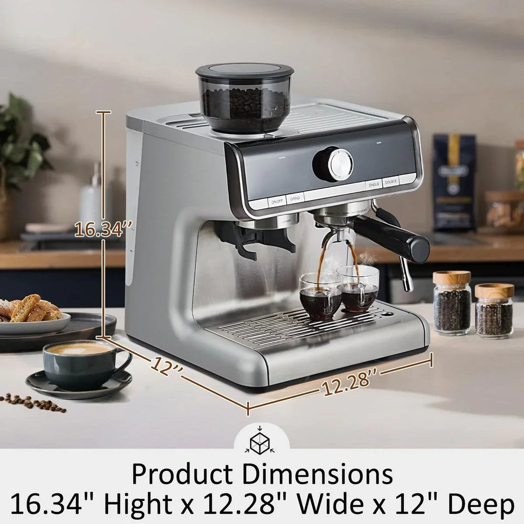 Aparat za espresso kavu s mlincem, spremnik za vodu od 2.8 L