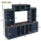 Moderne tv-kast voor een 55-inch tv met oplaadstation, mediaconsole met grote opbergkasten, entertainmentcentrum voor de woonkamer-Panipeachy