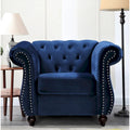 Poltrona chesterfield in velluto schiacciato, blu / rosa / verde / nero / grigio / beige, monoposto
